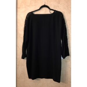 Zara Sleeve Open Back Black Dress